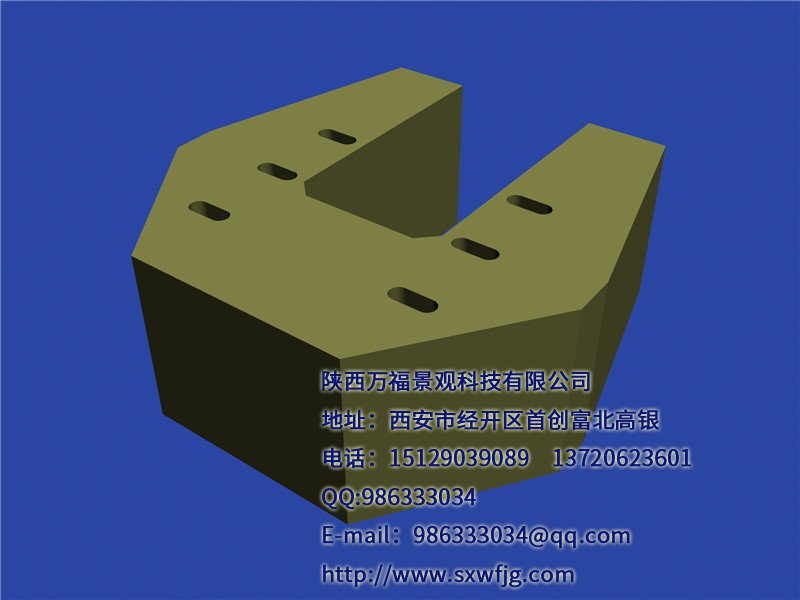 自嵌鱼巣生态挡墙三维图
